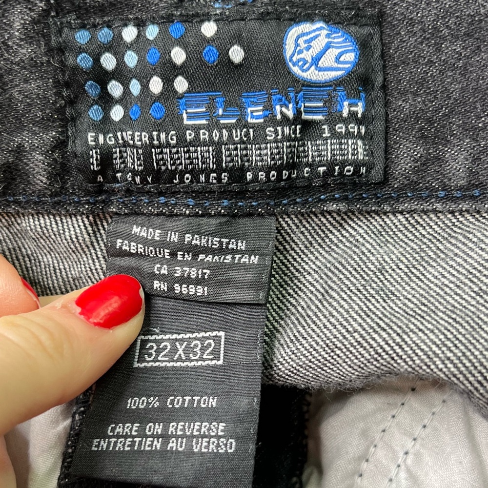 Clench Jeans Vintage Denim 90s Y2K Streetwear Hip Hop Baggy Unisex 32 x 32 - Picture 4 of 14